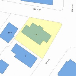 45 Wesley St, Newton, MA 02458 plot plan