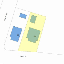 231 Cabot St, Newton, MA 02460 plot plan