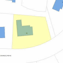 25 Shornecliffe Rd, Newton, MA 02458 plot plan