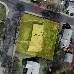 6 Marion St, Newton, MA 02465 aerial view