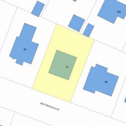 58 Maplewood Ave, Newton, MA 02459 plot plan