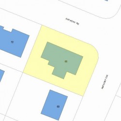 66 Anthony Rd, Newton, MA 02460 plot plan