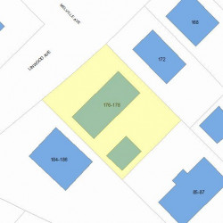 176 Linwood Ave, Newton, MA 02460 plot plan