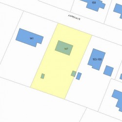 147 Aspen Ave, Newton, MA 02466 plot plan