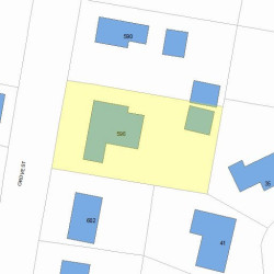 596 Grove St, Newton, MA 02462 plot plan