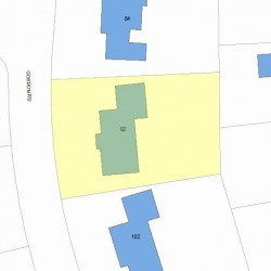 92 Gordon Rd, Newton, MA 02468 plot plan