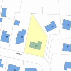 121 Gibbs St, Newton, MA 02459 plot plan