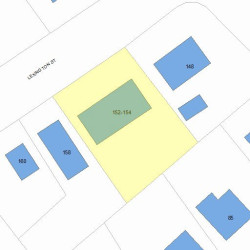 152 Lexington St, Newton, MA 02466 plot plan