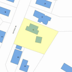 15 Duffield Rd, Newton, MA 02466 plot plan