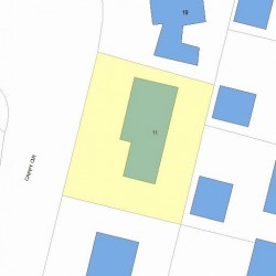 11 Cappy Cir, Newton, MA 02465 plot plan