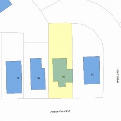 65 Auburndale Ave, Newton, MA 02465 plot plan
