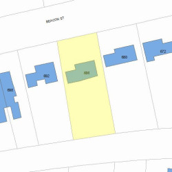 686 Beacon St, Newton, MA 02459 plot plan