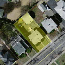 517 California St, Newton, MA 02460 aerial view