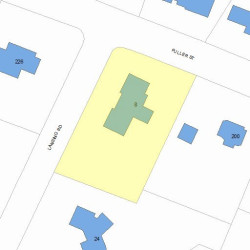 8 Lansing Rd, Newton, MA 02465 plot plan