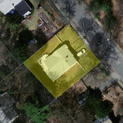 53 Deforest Rd, Newton, MA 02462 aerial view