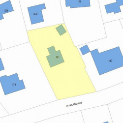 161 Highland Ave, Newton, MA 02465 plot plan