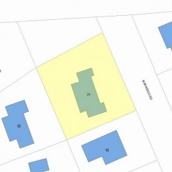 24 Burnside Rd, Newton, MA 02461 plot plan