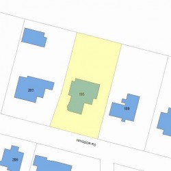 195 Windsor Rd, Newton, MA 02468 plot plan