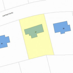 47 Huntington Rd, Newton, MA 02458 plot plan