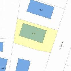 25 Hibbard Rd, Newton, MA 02458 plot plan