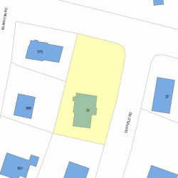 36 Duffield Rd, Newton, MA 02466 plot plan