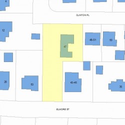 47 Clinton Pl, Newton, MA 02459 plot plan