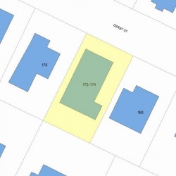 174 Derby St, Newton, MA 02465 plot plan