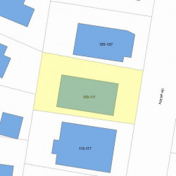 111 Adena Rd, Newton, MA 02465 plot plan