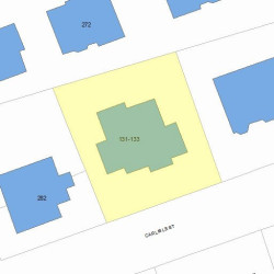 133 Carlisle St, Newton, MA 02459 plot plan