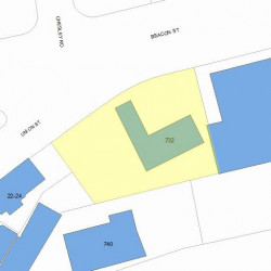 732 Beacon St, Newton, MA 02459 plot plan