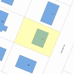 9 Anthony Cir, Newton, MA 02460 plot plan