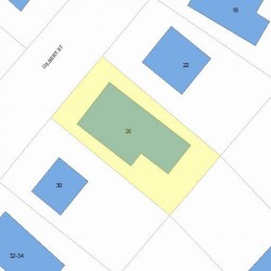 26 Gilbert St, Newton, MA 02465 plot plan
