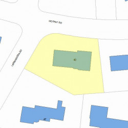 40 Moffat Rd, Newton, MA 02468 plot plan