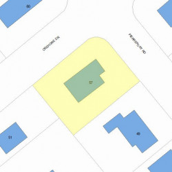 57 Crehore Dr, Newton, MA 02462 plot plan