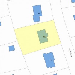 105 Gordon Rd, Newton, MA 02468 plot plan