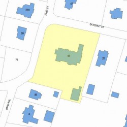 48 Sargent St, Newton, MA 02458 plot plan