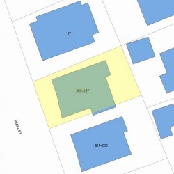 265 Pearl St, Newton, MA 02458 plot plan
