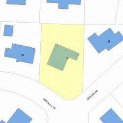 26 Mandalay Rd, Newton, MA 02459 plot plan