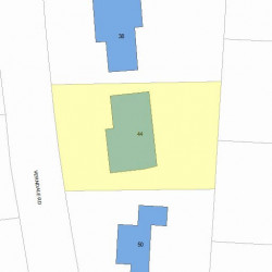 44 Verndale Rd, Newton, MA 02461 plot plan