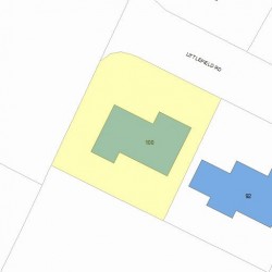 100 Littlefield Rd, Newton, MA 02459 plot plan
