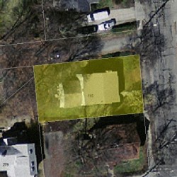 115 Harvard St, Newton, MA 02460 aerial view
