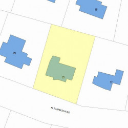 25 Farmington Rd, Newton, MA 02465 plot plan