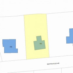 165 Newtonville Ave, Newton, MA 02458 plot plan