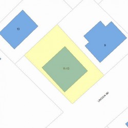 11 Lincoln Rd, Newton, MA 02458 plot plan