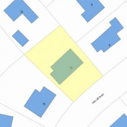 11 Hallron Rd, Newton, MA 02462 plot plan