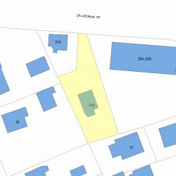 316 California St, Newton, MA 02458 plot plan