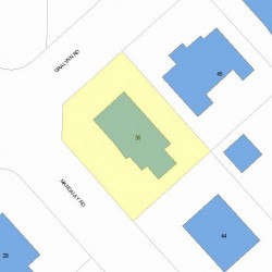 36 Mandalay Rd, Newton, MA 02459 plot plan