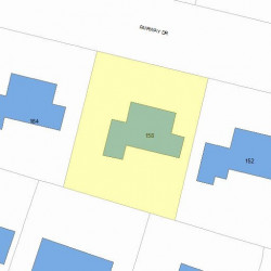 158 Fairway Dr, Newton, MA 02465 plot plan