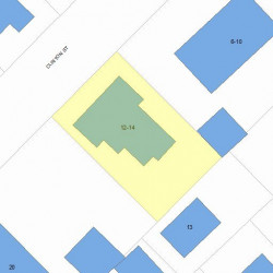 12 Clinton St, Newton, MA 02458 plot plan