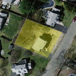 12 Village Rd, Newton, MA 02460 aerial view